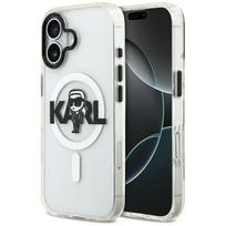 Karl Lagerfeld IML Karl Sketch Logo MagSafe dėklas telefonui iPhone 17, skaidrus