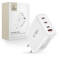 Tech-Protect NC100W-GAN GaN įkroviklis 3x USB-C PD 100W / USB-A QC 3.0 - baltas