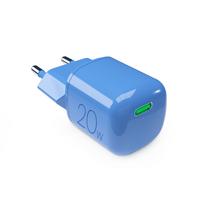 Sieninis įkroviklis Puro 20W GaN USB-C, mėlynas