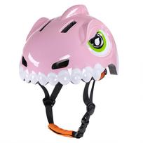 Wozinsky Vaikiškas dviratininko šalmas S (52-56 cm) Dinozauras, rožinis