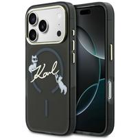 Karl Lagerfeld IML Choupettes Karl Script dėklas iPhone 17 Pro, Juodas