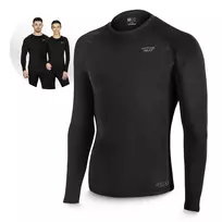 4FIZJO unisex termo marškinėliai ilgomis rankovėmis, juodi, XXL