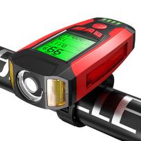 Dviračio žibintas 4in1 Superfire BM01 su spidometru ir signalu, 300 lm