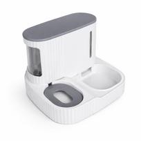 2-in-1 automatinė šėrykla ir gertuvė katėms bei šunims, pilka/balta