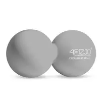 Dvigubas masažinis kamuoliukas 4FIZJO Double Lacrosse Ball, pilkas