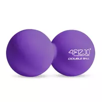 Dvigubas masažo kamuoliukas 4FIZJO Double Ball, 13,5 cm, violetinis