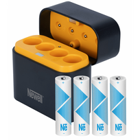 Newell 4 kanalų įkroviklis su 4x AA Li-ion 2200mAh įkraunamomis baterijomis