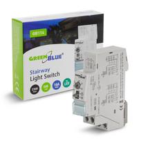 Laiptinės apšvietimo laiko jungiklis ant DIN bėgelio GreenBlue GB114, 2300W