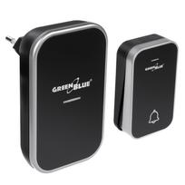 Belaidis kinetinis durų skambutis GreenBlue GB157 B, juodas
