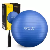 Gimnastikos kamuolys 4FIZJO Reh Ball 85 cm su pompa, mėlynas