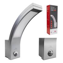 Maclean MCE244 S fasado LED šviestuvas su judesio jutikliu, 10W, IP54, sidabrinis