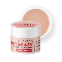 Claresa Soft&Easy Builder Gel Statybinis Nagų Gelis, Light Beige, 90 g