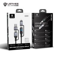 2-in-1 USB-C 60 W kabelis su išmaniojo laikrodžio įkrovikliu 100 cm LC542 Lenyes