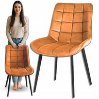 Omna VeluForm LUX veliūrinė valgomojo kėdė, vario oranžinės spalvos