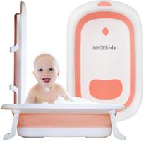 Nicekids sulankstoma vaikiška vonelė, silikoninė, rožinė