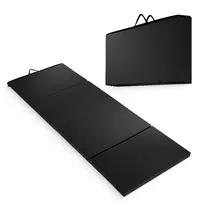 Sulankstomas gimnastikos čiužinys 4FIZJO XL 240x120x5 cm, juodas