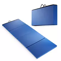 4FIZJO sulankstomas gimnastikos čiužinys XL 240 x 120 x 5 cm, mėlynas
