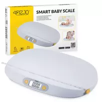 Skaitmeninės kūdikių svarstyklės 4FIZJO BABY su programėle, baltos