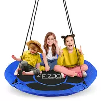 Vaikiškos sodo sūpynės Gandro lizdas 4FIZJO XXL 120 cm, mėlynos
