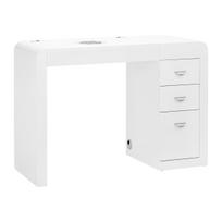 Activeshop 312 manikiūro stalas su dulkių surinkėju, baltas