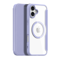 Dux Ducis Skin X Pro iPhone 16 atverčiamasis dėklas su MagSafe, violetinis