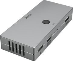Hama KVM jungiklis 3x HDMI, 3x USB-A, 2x USB 2.0 (B)