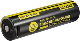 Nitecore NL1836R 18650 Li-Ion įkraunama baterija su USB-C, 3600 mAh, 6 A