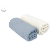 KIECZMERSKI Sauskelnės 80x80 +/- 3 cm MUSLIN 100% medvilnė kremas/džinsai 2 pak.