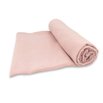 KIECZMERSKI vytinys 120x120 MEDVILNĖS MUSLINAS, 100% medvilnė, rožinė pudra