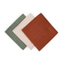 PETITE&MARS Bambuko muslino sauskelnių rinkinys 3 vnt 68x68 cm Earth Tones