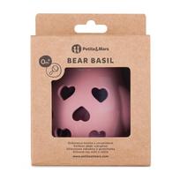 PETITE&MARS Silikoninis barškučio žaislas Bear Basil Dusty Rose