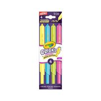 CRAYOLA markeriai Retractable, 4 vnt., 58-8390