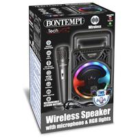 BONTEMPI belaidis garsiakalbis su mikrofonu ir RGB šviesomis, 49 1000