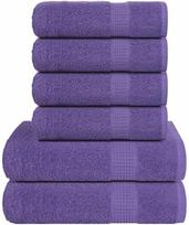 Rankšluostis Rankšluosčių rinkinys, 6vnt., violetiniai, medvilnė, 360g/m²