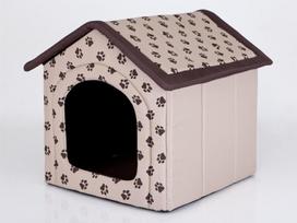 Guolis-būda Hobbydog R3 pėdutės, 52x46x53 cm, smėlio spalvos