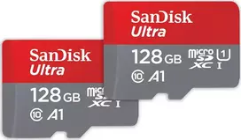 Atminties kortelės SanDisk Ultra Micro SDXC UHS-I Class 10, 2x128GB, su adapteriu