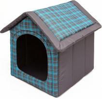 Guolis-būda Hobbydog R2 langeliai, 44x38x45 cm, pilkas/mėlynas