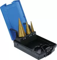 Grąžtas Bgs Technic Grąžtai skylės (pa)platinimui pakopiniai | Titano nitridas | Ø 4 - 30 mm | 3 vnt. (1624)