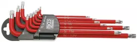 Bgs Technic L tipo raktų rinkinys | T-Star (Torx) / T-Star su skyle (Torx) T10 - T50 | 9 vnt. (35105)
