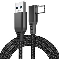 MMOBIEL VR Link kabelis 5 m, USB–USB-C, 90°, Meta Quest/Pico, juodas (MM-VR-CABLE5M)