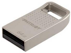 Patriot flashdrive tab200 64gb type a usb 2.0, mini, aliumininis, sidabrinis