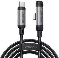 Joyroom S-A56 EnjoyX Series 90° USB-C – USB-C kabelis 60W 1.2m – juodos spalvos