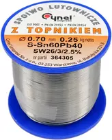 Toya Sa Poland Lydmetalio viela Ø 0,70mm. 250g su fliusu (76807)