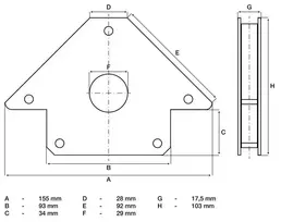 Bgs Technic Magnetinis laikiklis suvirinimo darbams | su skyle | 22 kg (3008)