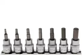 Bgs Technic Įpresuotų antgalių rinkinys | 10 mm (3/8") | hex šešiakampis 3 - 10 mm | 7 vnt. (5107)