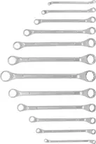 Bgs Technic Kilpinių raktų rinkinys | lenkti galai | 6x7 - 30x32 mm | 12 vnt. (1214)