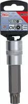 Bgs Technic Antgalis įpresuotas | ilgis 100 mm | 12.5 mm (1/2") | Spline su skyle (XZN) M16 (4357)