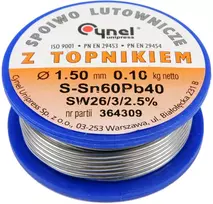 Toya Sa Poland Lydmetalio viela Ø 1,50mm. 100g su fliusu (76814)