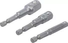 Grąžtas Bgs Technic Adapterių komplektas | 6.3 mm (1/4") antgalis | 6.3 mm (1/4") / 10 mm (3/8") / 12,5 mm (1/2") | 3 vnt. (9685)
