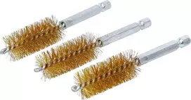 Bgs Technic Žalvariniai šepečiai vamzdeliams | 18 mm | 6,3 mm (1/4") | 3 vnt. (3078-18-M)